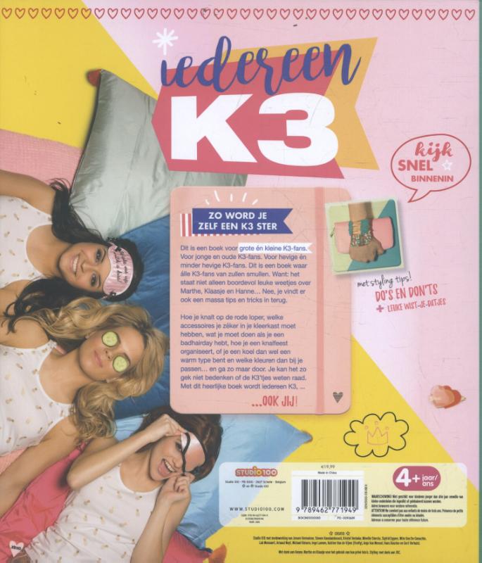 Achterkant van Iedereen K3