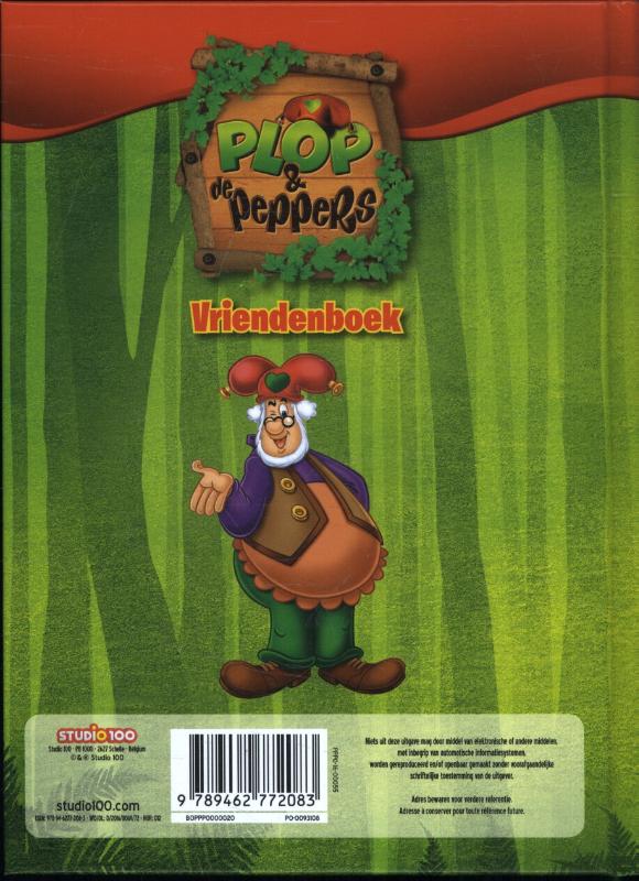 Achterkant van Plop en de Peppers