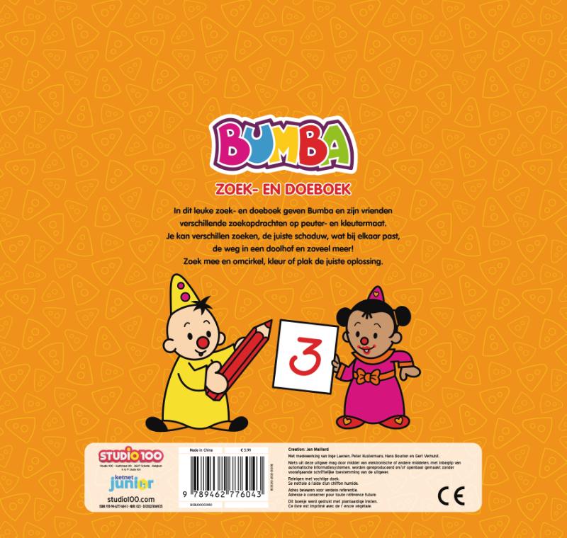 Achterkant van Bumba : zoek- en doeboek - Boordevol superleuke spelletjes
