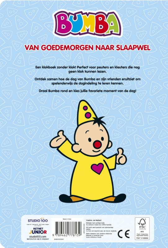 Achterkant van Bumba: Klokboek - Van goedemorgen naar slaapwel