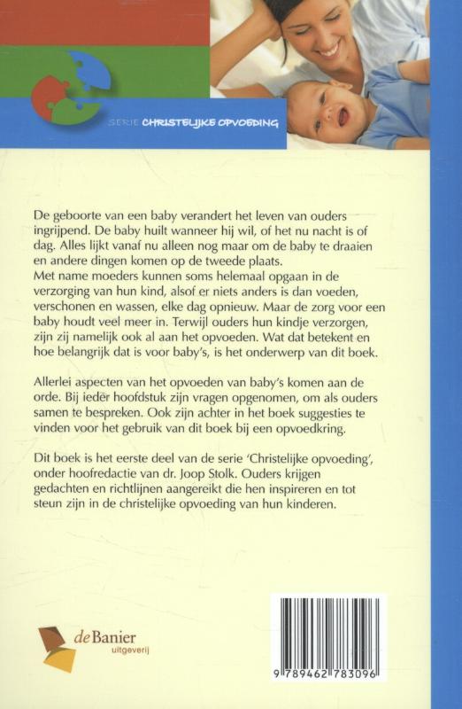 Achterkant van Je baby verzorgen is ook opvoeden