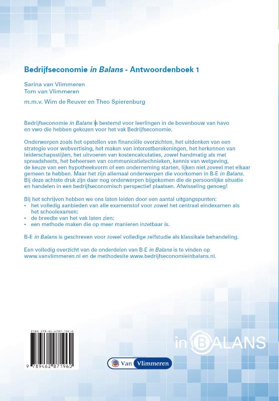 Achterkant van Antwoordenboek 1
