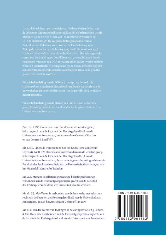 Achterkant van Fiscale behandeling van de DGA