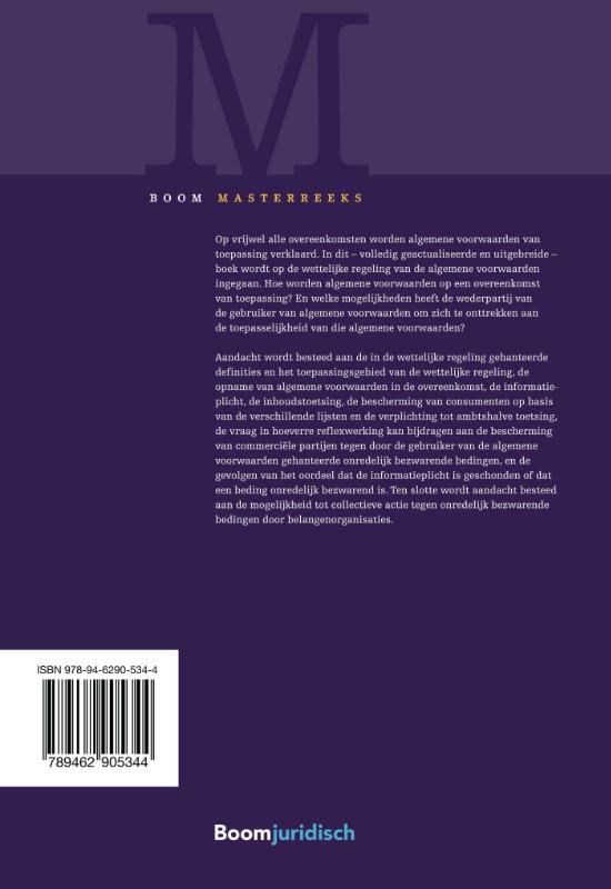 Achterkant van Algemene voorwaarden