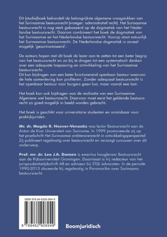 Achterkant van Surinaams bestuursrecht