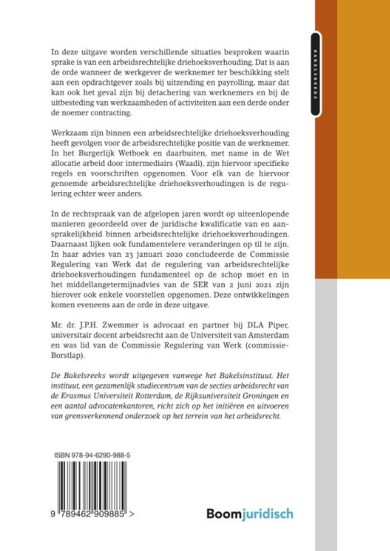 Achterkant van Arbeidsrechtelijke driehoeksverhoudingen