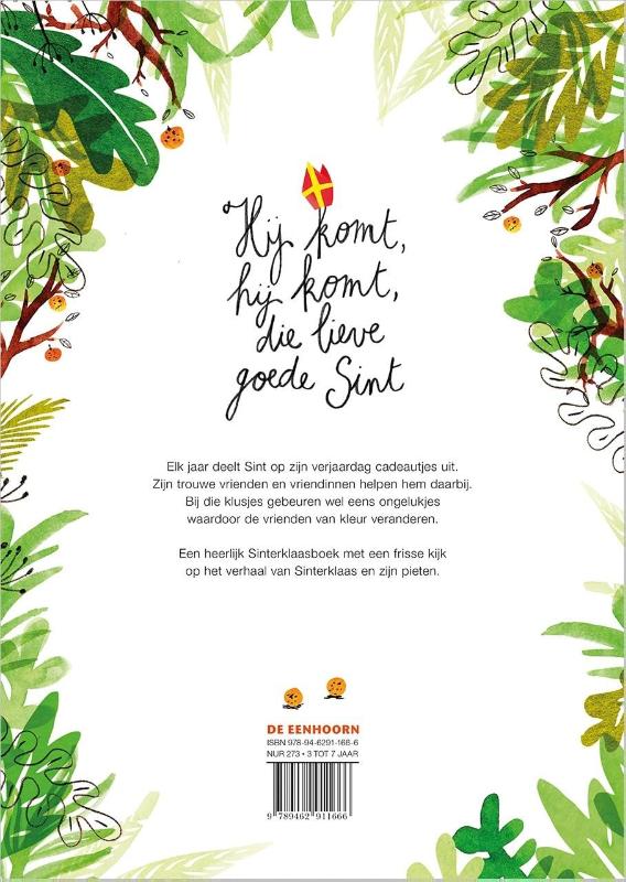 Achterkant van Hij komt, hij komt, die lieve goede Sint