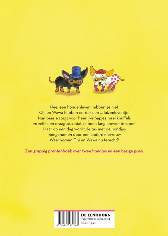 Achterkant van Chi en Wawa