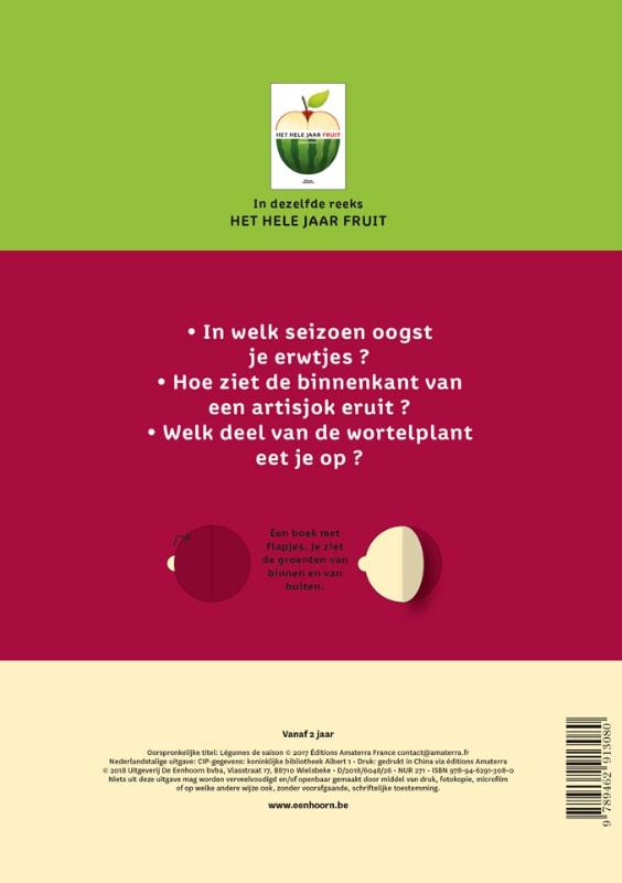 Achterkant van Het hele jaar groenten