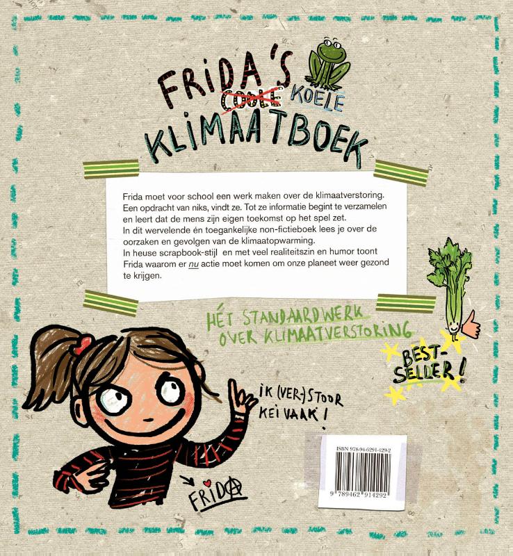 Achterkant van Frida's coole klimaatboek