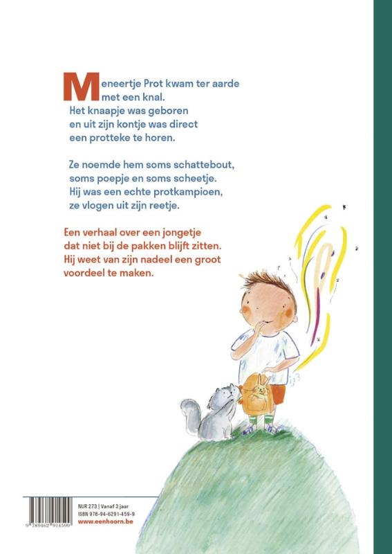 Achterkant van Meneertje Prot