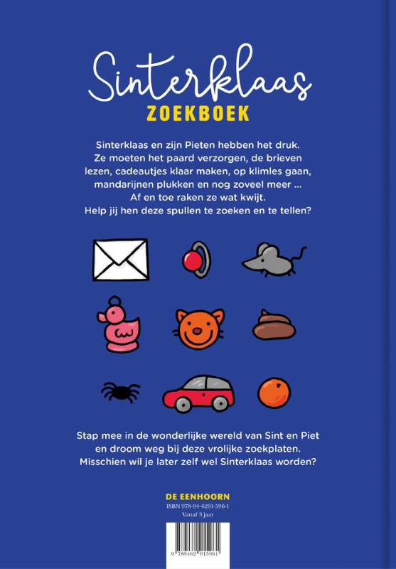 Achterkant van Sinterklaas zoekboek