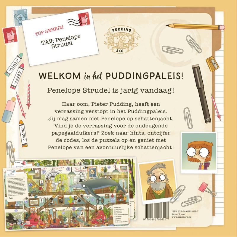 Achterkant van Op schattenjacht met Penelope Strudel