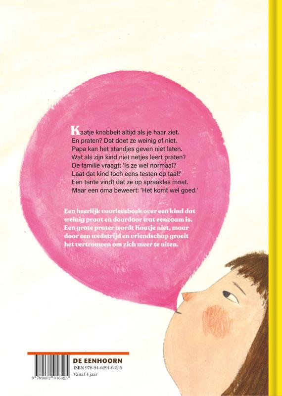 Achterkant van Van een kind dat geen woorden vindt