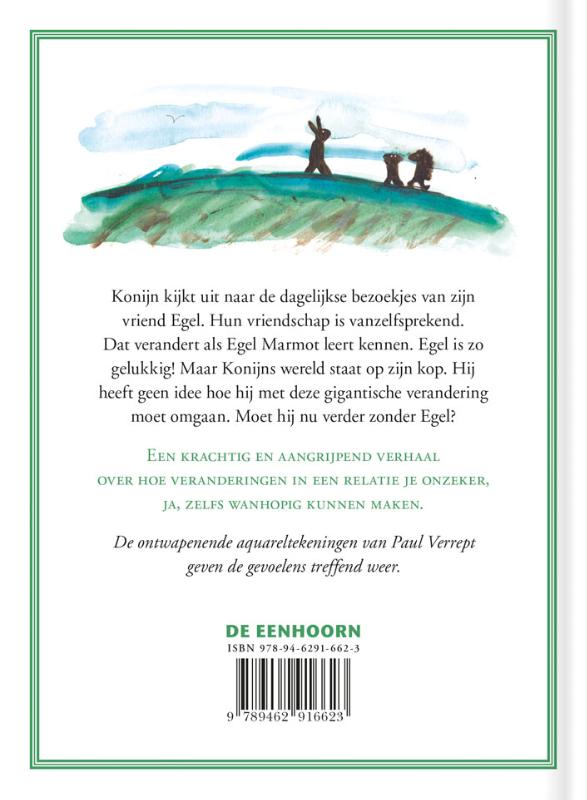 Achterkant van Konijn zonder egel