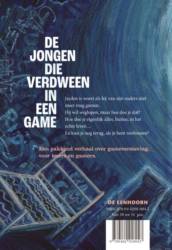 Achterkant van De jongen die verdween in een game