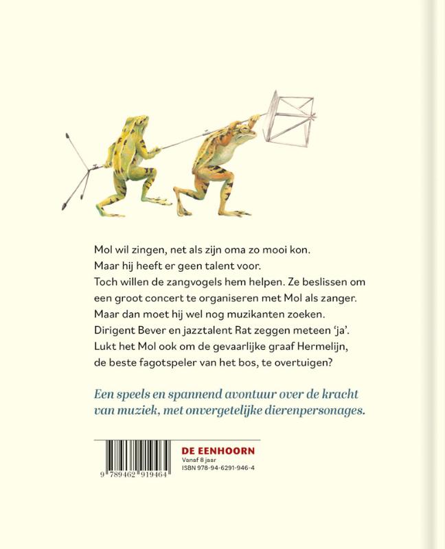 Achterkant van Mol zingt
