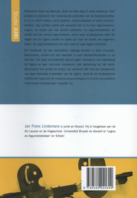 Achterkant van Logica en argumentatieleer