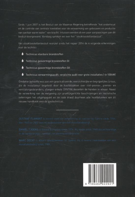Achterkant van Gastechnicus