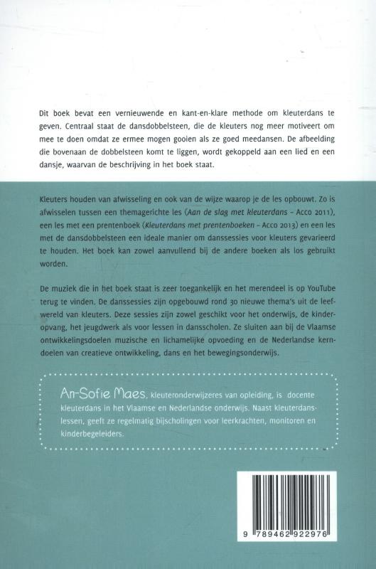 Achterkant van Kleuterdans met de dansdobbelsteen