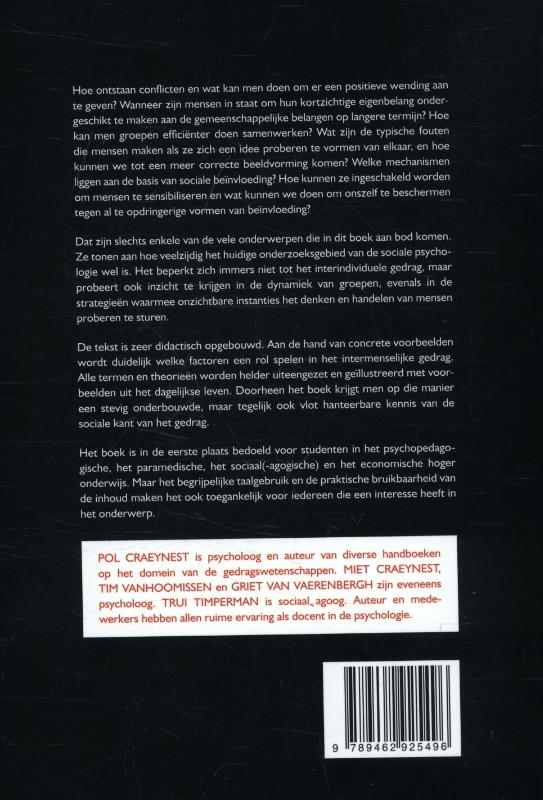 Achterkant van Sociale psychologie