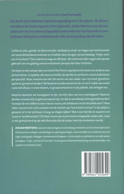 Achterkant van Vrijen, vechten of vluchten?