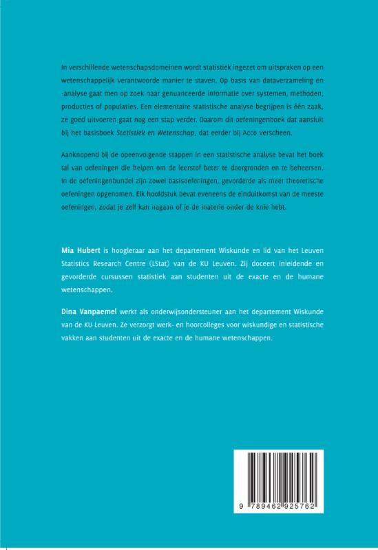 Achterkant van Statistiek en wetenschap