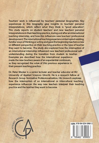 Achterkant van A little less balance in new teachers' professional development