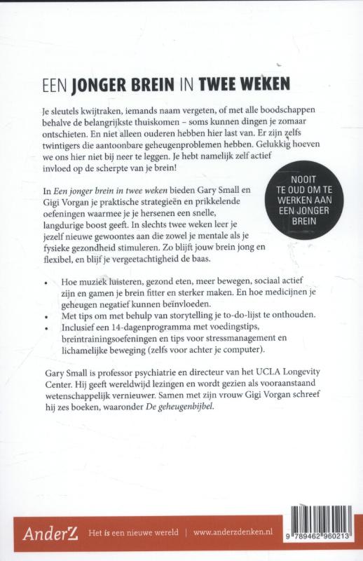 Achterkant van Een jonger brein in twee weken