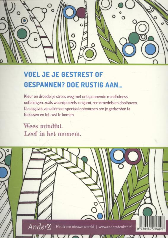 Achterkant van Het Mindfulness kleur- en knutselboek