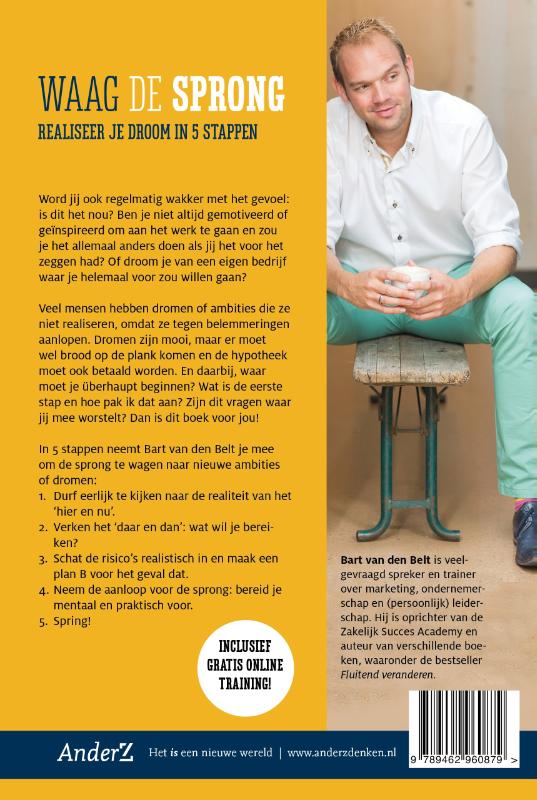Achterkant van Waag de sprong