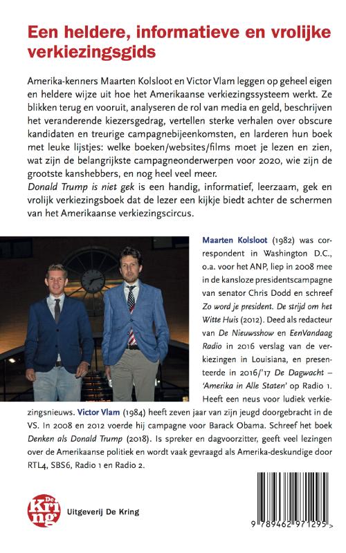 Achterkant van Donald Trump is niet gek
