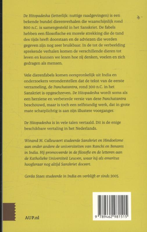 Achterkant van De Hitopadesha