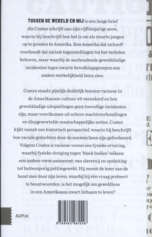 Achterkant van Tussen de wereld en mij