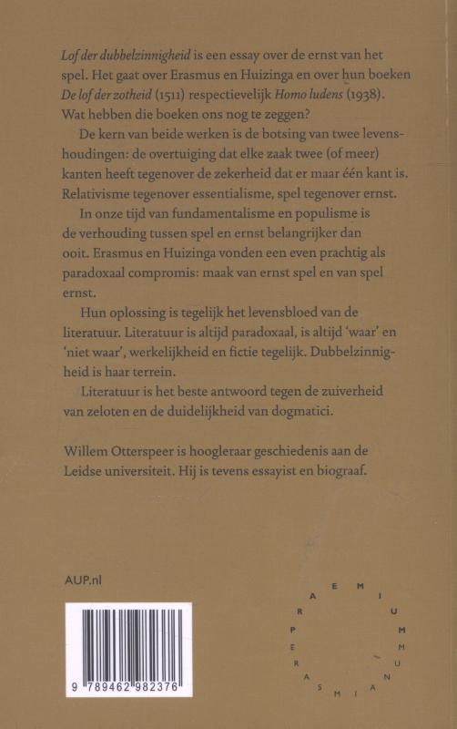 Achterkant van Lof der dubbelzinnigheid