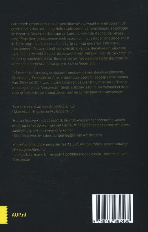 Achterkant van De toekomst van de stad