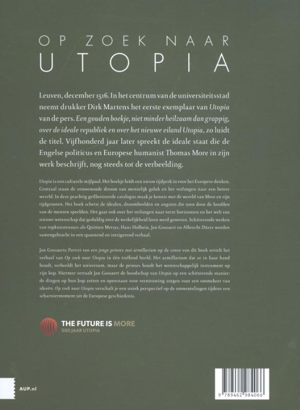 Achterkant van Op zoek naar Utopia