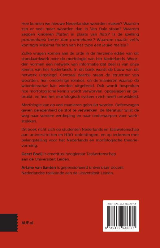 Achterkant van Morfologie