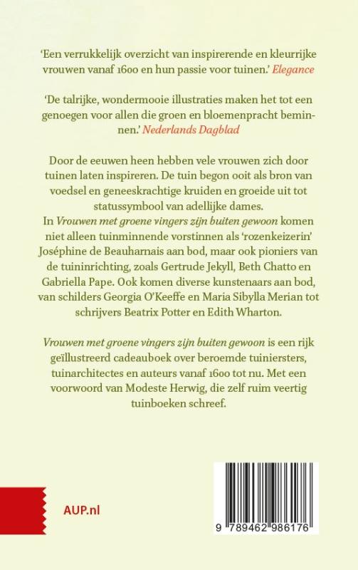 Achterkant van Vrouwen met groene vingers zijn buiten gewoon