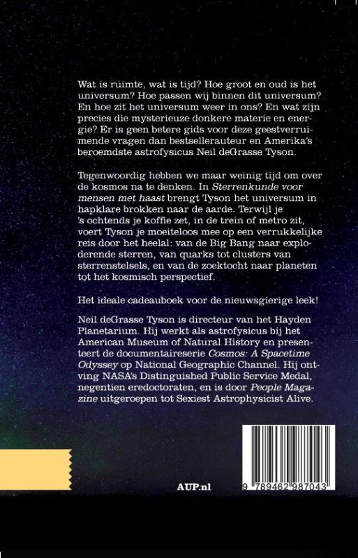 Achterkant van Sterrenkunde voor mensen met haast