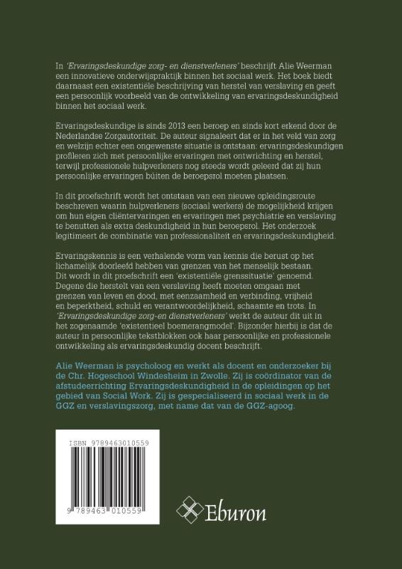 Achterkant van Ervaringsdeskundige zorg- en dienstverleners
