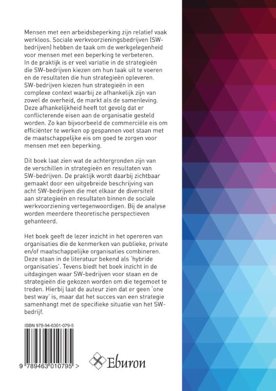 Achterkant van Sociale werkvoorziening tussen overheid, markt en samenleving