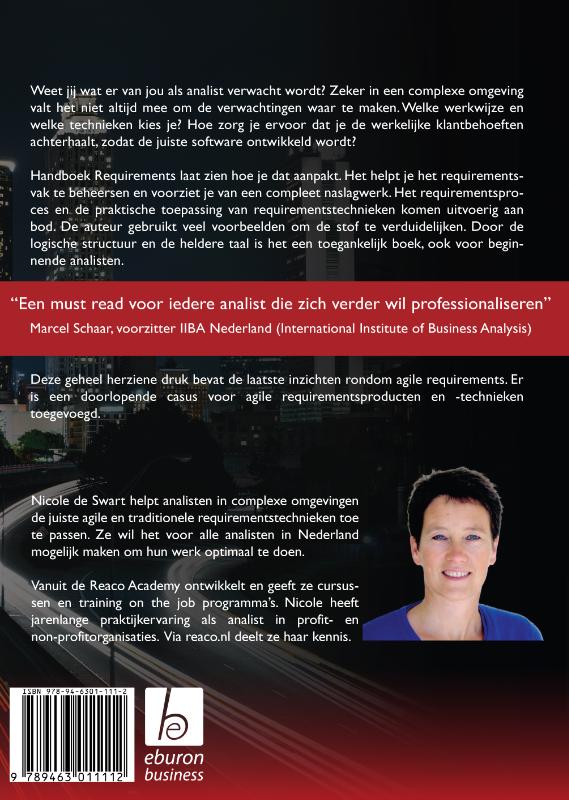 Achterkant van Handboek Requirements