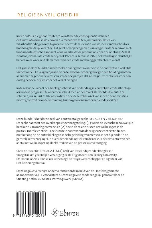 Achterkant van Rechtvaardige oorlog – Rechtvaardige vrede