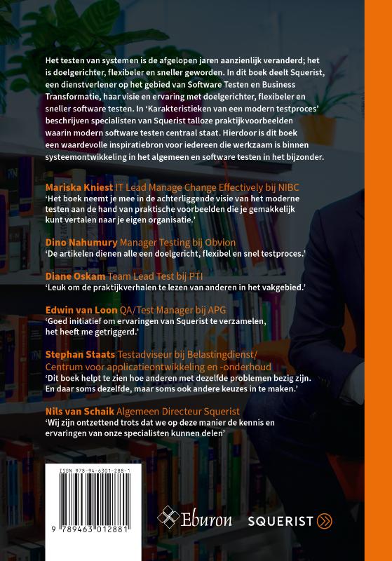 Achterkant van De karakteristieken van een modern testproces
