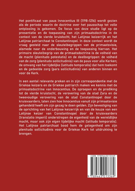 Achterkant van Paus Innocentius III (1198-1216)
