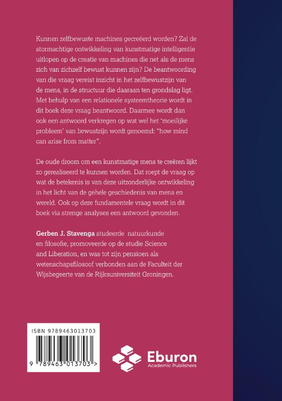 Achterkant van De creatie van zelfbewuste machines