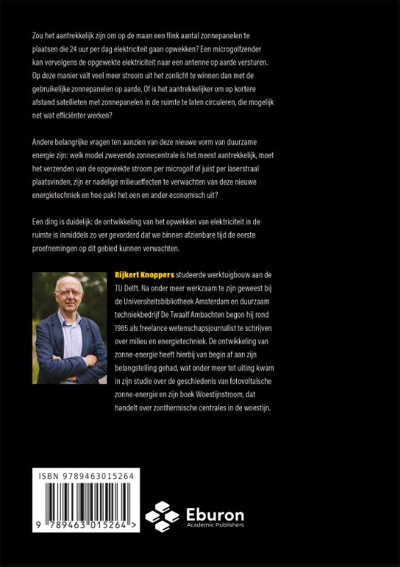Achterkant van Schone energie uit de ruimte