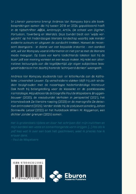 Achterkant van Literair panorama