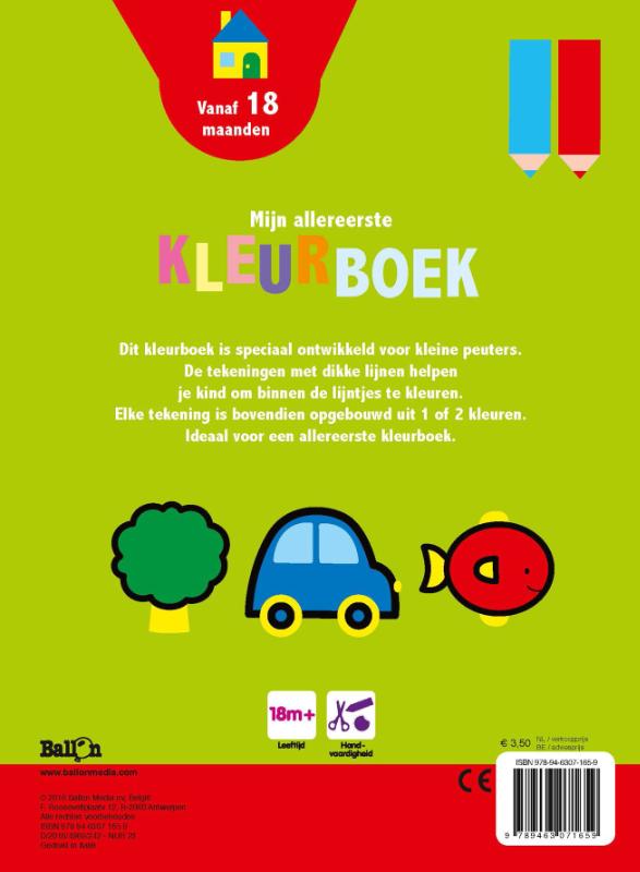 Achterkant van Mijn allereerste kleurboek (beer)